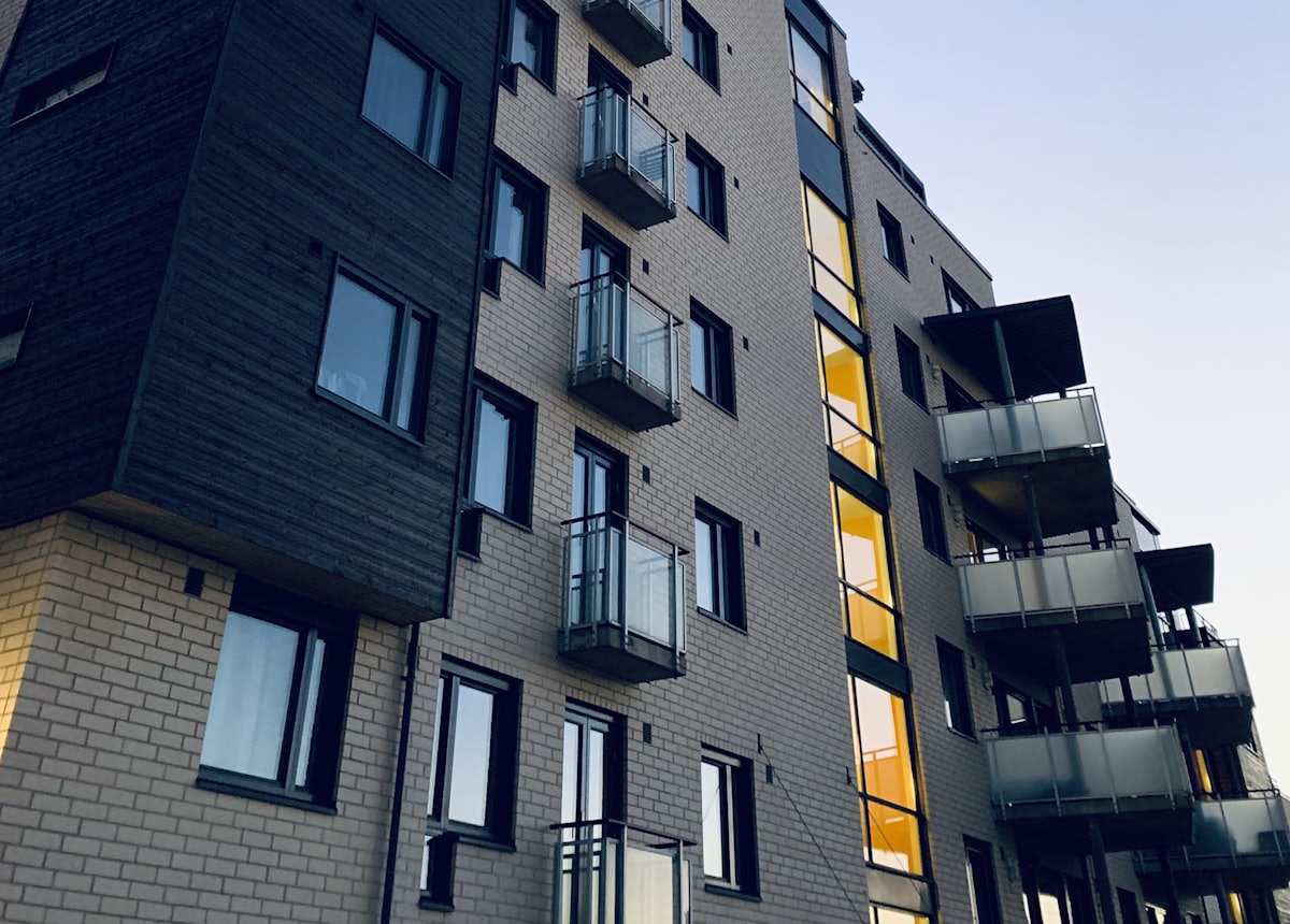 A modern apartment building exterior